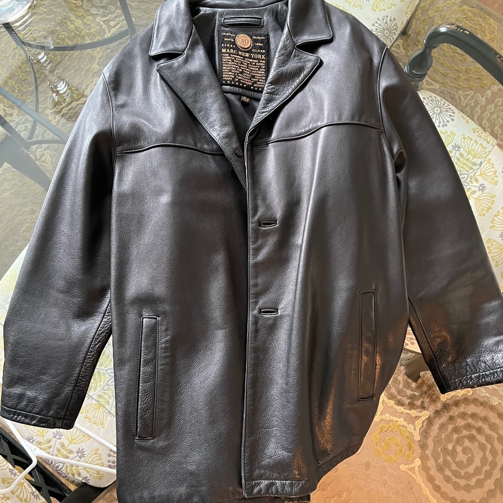 Andrew Marc Leather Trench Coat